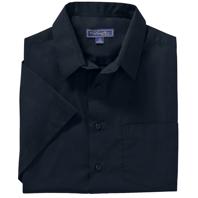 KingSize Big & Tall Wrinkle-Free Short-Sleeve Oxford Dress Shirt