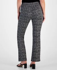 I.n.c. International Concepts Petite Mid Rise Mini-Bootcut Jacquard Pants, Created for Macy's
