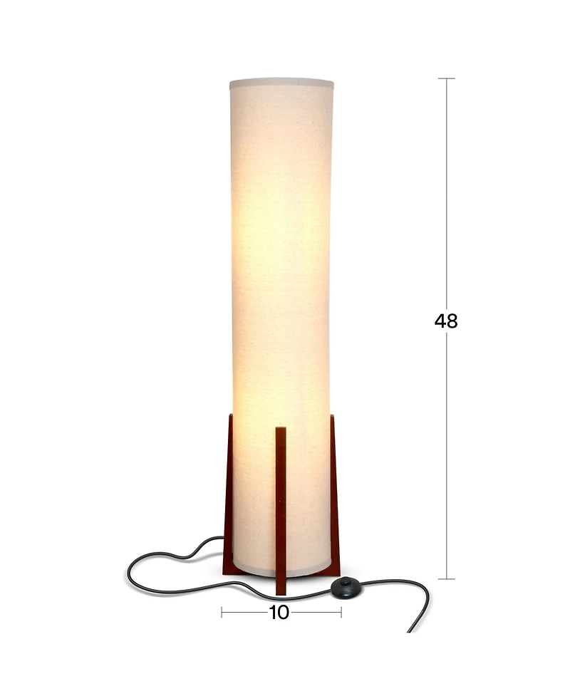 Parker 48" Led Column Floor Lamp with Cylinder Tower Shade