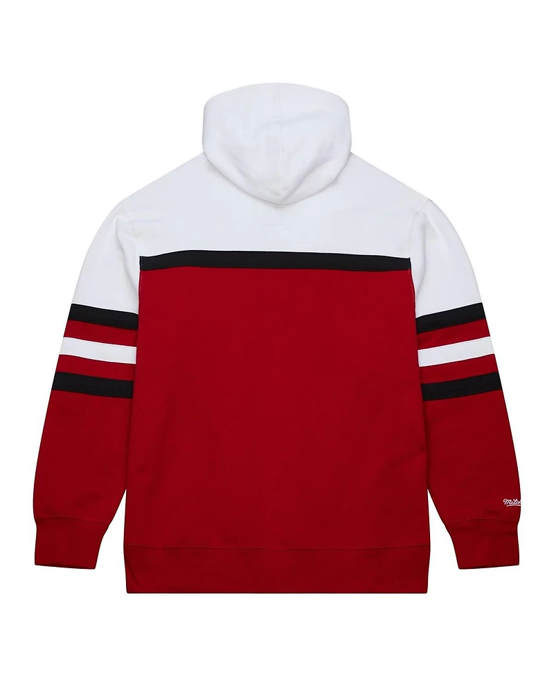 Mitchell & Ness Men's Red/White Miami Heat Head Coach Pullover Hoodie