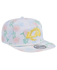 New Era Men's White Los Angeles Rams Vacay Golfer Snapback Hat