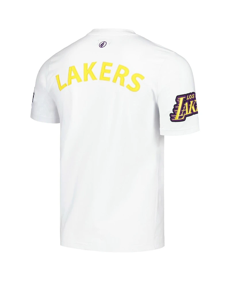 Fisll Men's and Women's White Los Angeles Lakers Heritage Crest T-Shirt