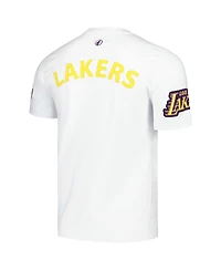 Fisll Men's and Women's White Los Angeles Lakers Heritage Crest T-Shirt