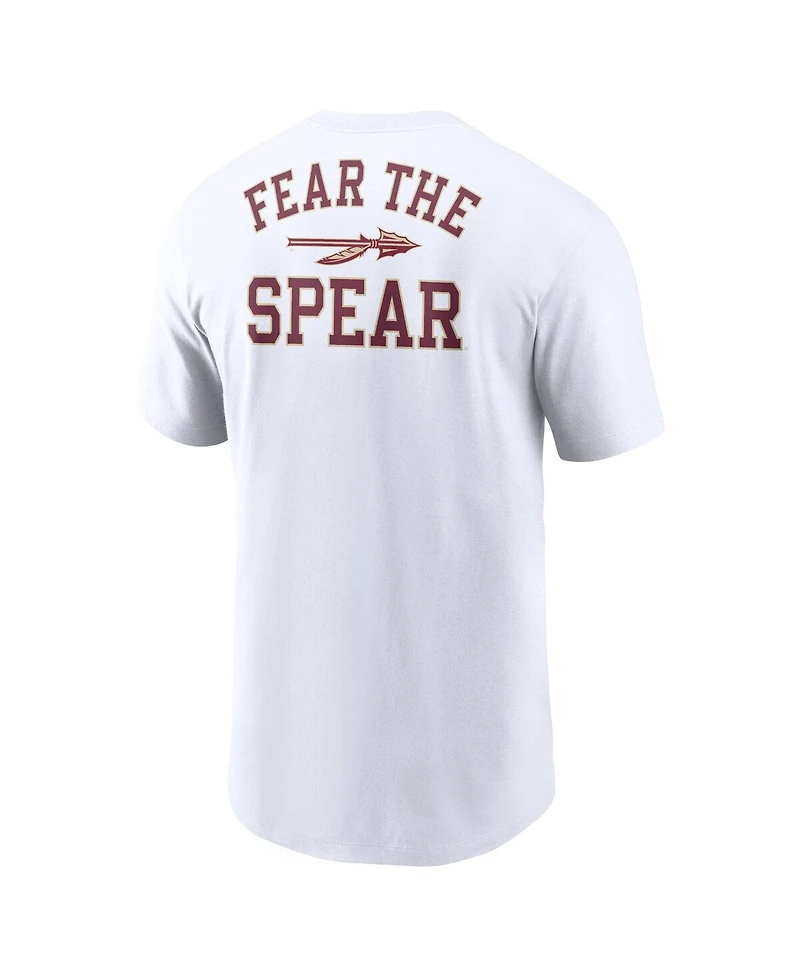 Nike Men's White Florida State Seminoles Blitz 2-Hit T-Shirt