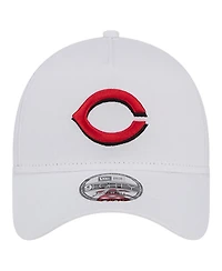 New Era Men's White Cincinnati Reds Tc A-Frame 9FORTY Adjustable Hat