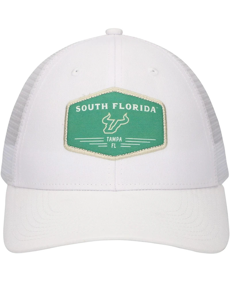 Ahead Men's White South Florida Bulls Brant Trucker Adjustable Hat