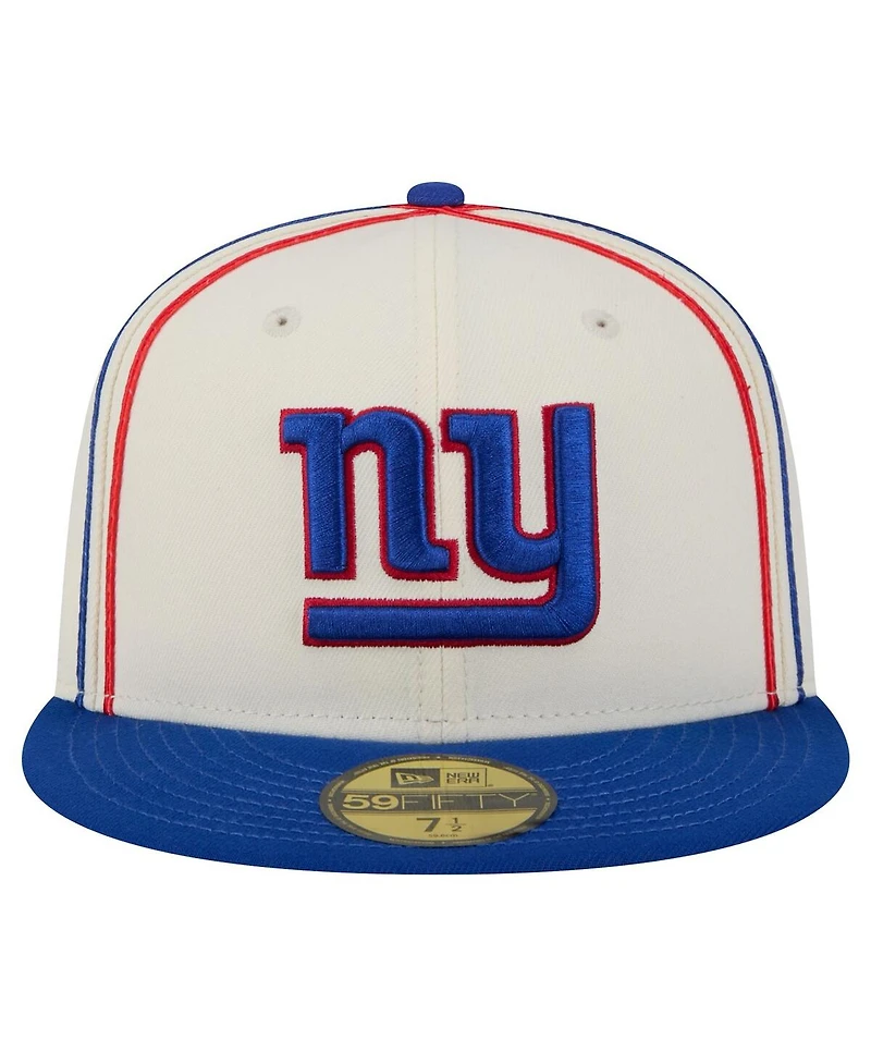 New Era Men's Cream York Giants Soutache 59FIFTY Fitted Hat