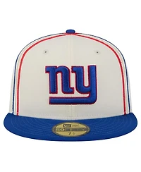 New Era Men's Cream York Giants Soutache 59FIFTY Fitted Hat