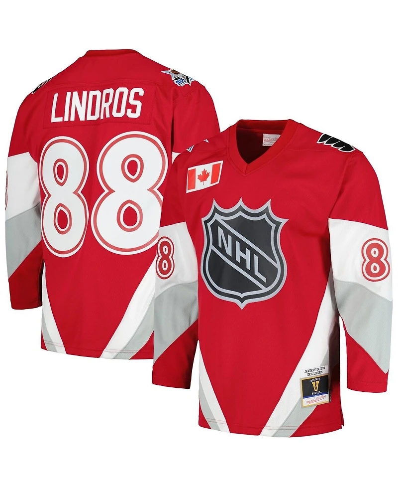 Mitchell Ness Men's Eric Lindros Scarlet 1999 Nhl All-Star Game Blue Line Player Jersey