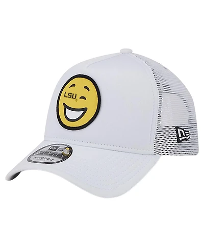 New Era Men's White Lsu Tigers Wink Foam Trucker Adjustable Hat