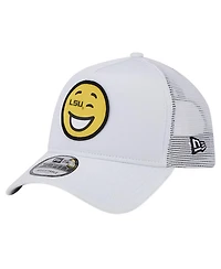 New Era Men's White Lsu Tigers Wink Foam Trucker Adjustable Hat
