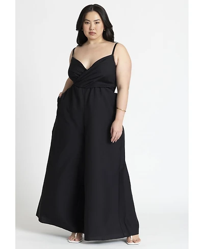 Eloquii Women's Wide Leg Jumpsuit