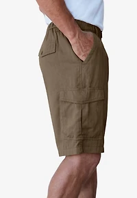 Boulder Creek Big & Tall by KingSize Renegade 9" Full Elastic Waist Cargo Shorts
