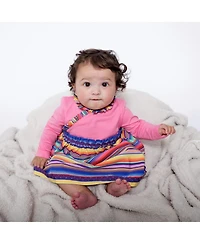 Mixed Up Clothing Infant Girls Long Sleeve Ruffle Trim Dress and Bloomer Set