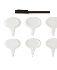 Rsvp International Porcelain 6 Piece 3" Oval Cheese Marker Set