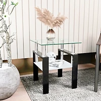 Streamdale Furniture Modern Glass Coffee Table for Living Room
