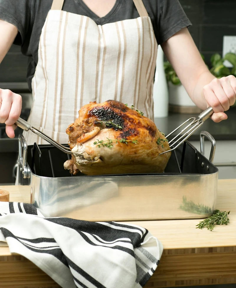 Rsvp International Endurance Stainless Steel 2 Piece 12x5x1" Turkey Lifters -