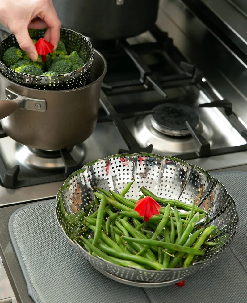 Rsvp International Endurance Stainless Steel Silicone 9" Umbrella Steam Basket
