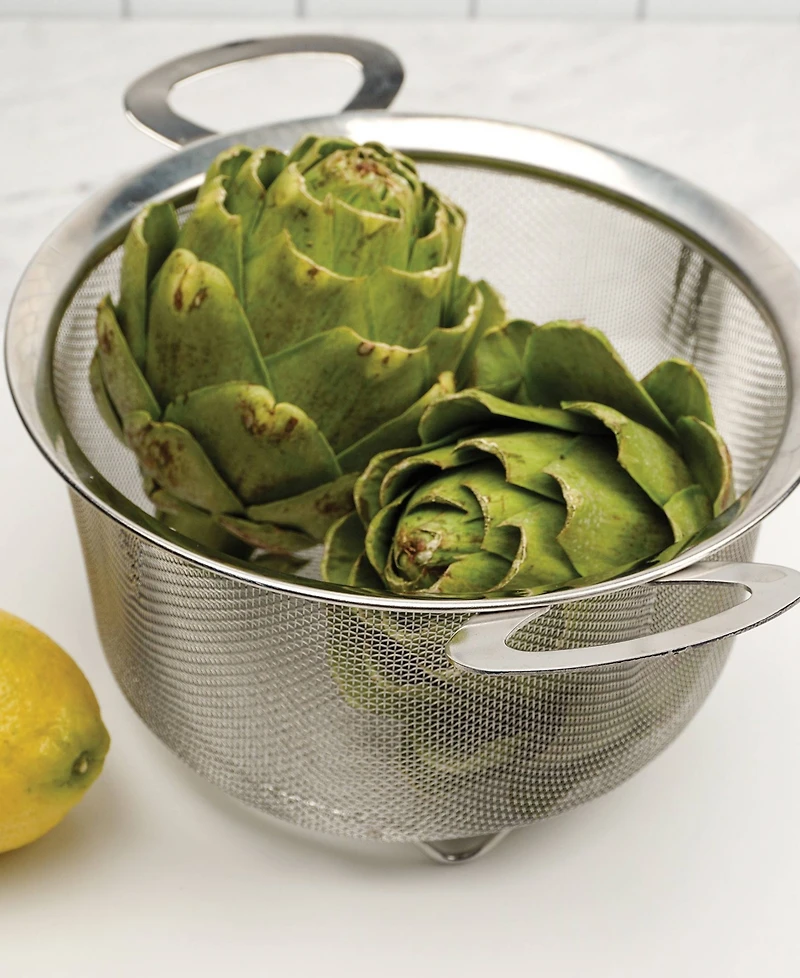 Rsvp International Endurance Stainless Steel 3 Quart Wide Rim Mesh Colander Basket