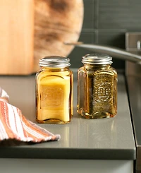 Rsvp International Retro Glass Amber 2 Piece 8 Ounce Retro Style Salt Pepper Set