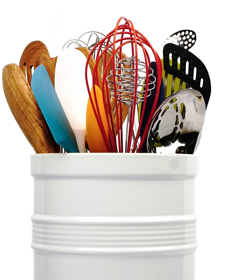 Rsvp International Stoneware 7.5" D x 7" H White Oversized Tool Crock