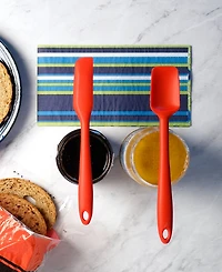 Rsvp International Silicone Coated Steel 2 Piece 8" Ela Series Red Mini Spatula Set