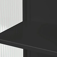 Streamdale 23.62" Glass Doors Modern Two-Door Wall Cabinet