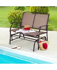 Iron Patio Rocking Chair for Outdoor Backyard and Lawn