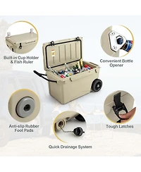 75 Qt Portable Cooler Roto Molded Ice Chest Insulated 5-7 Days