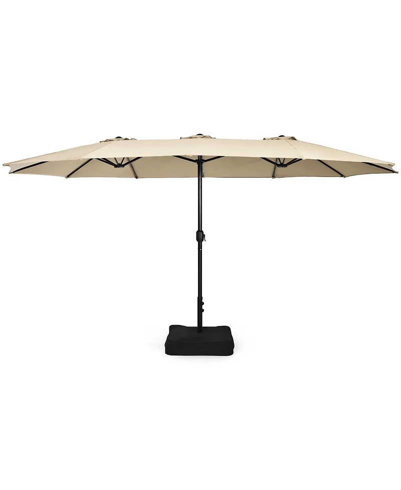 15 Ft Patio Double Sided Umbrella Outdoor Market