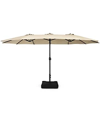 15 Ft Patio Double Sided Umbrella Outdoor Market