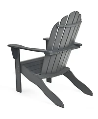 Costway Outdoor Adirondack Chair Solid Wood Durable Patio Garden Furniture
