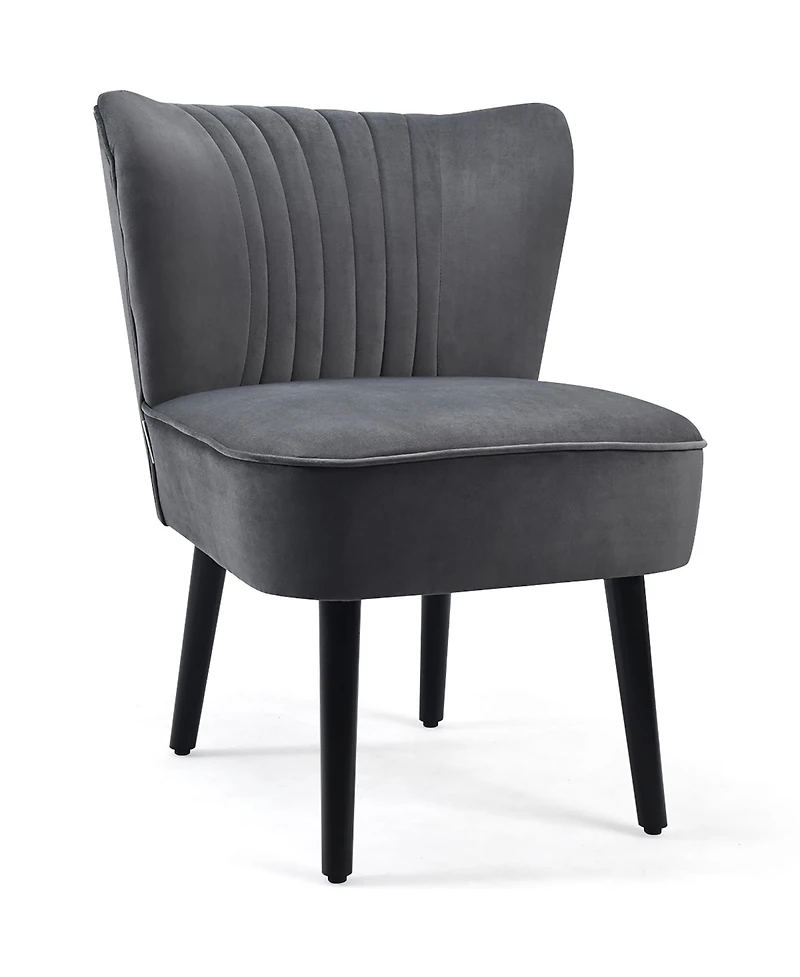 Costway Set of 2 Armless Accent Chair Upholstered Leisure Chair Single Sofa