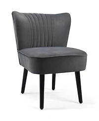 Costway Set of 2 Armless Accent Chair Upholstered Leisure Chair Single Sofa