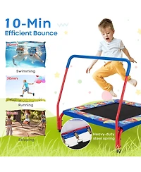 Costway 36" Kids Square Trampoline Indoor Outdoor Rebounder