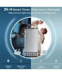 Ice Maker Free-Standing/Under Counter Machine 80lbs/Day w/ Light