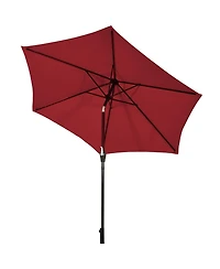 9Ft Outdoor Market Patio Table Umbrella Push Button Tilt Crank Lift