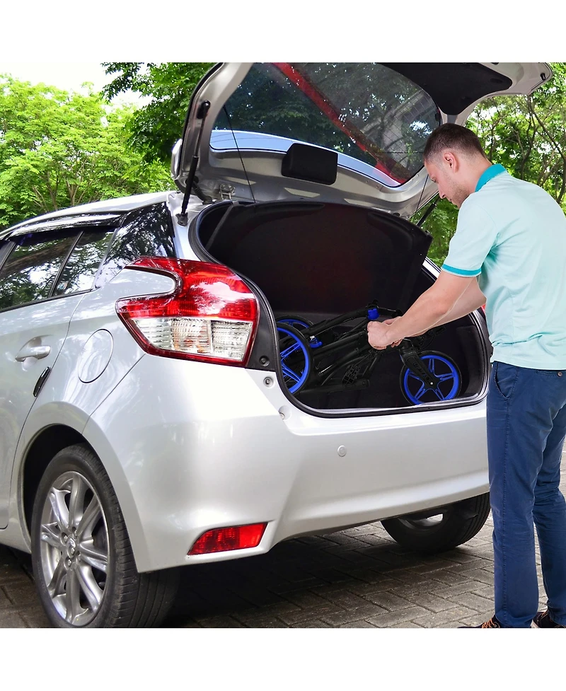 Costway Folding Golf Push Cart W/Scoreboard Adjustable Handle Swivel Wheel