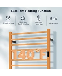 2-in-1 Towel Warmer Rack Freestanding Wall Mounted with Led Display Built-in Timer