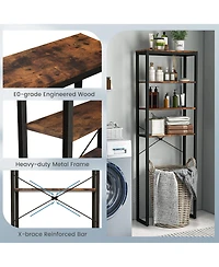 Costway 4-Tier Over the Toilet Storage Rack Freestanding Bathroom Organizer