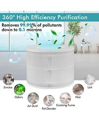 Air Purifier Replacement Filter 3-in-1 H13 True Hepa for Dust Smoke Home Office