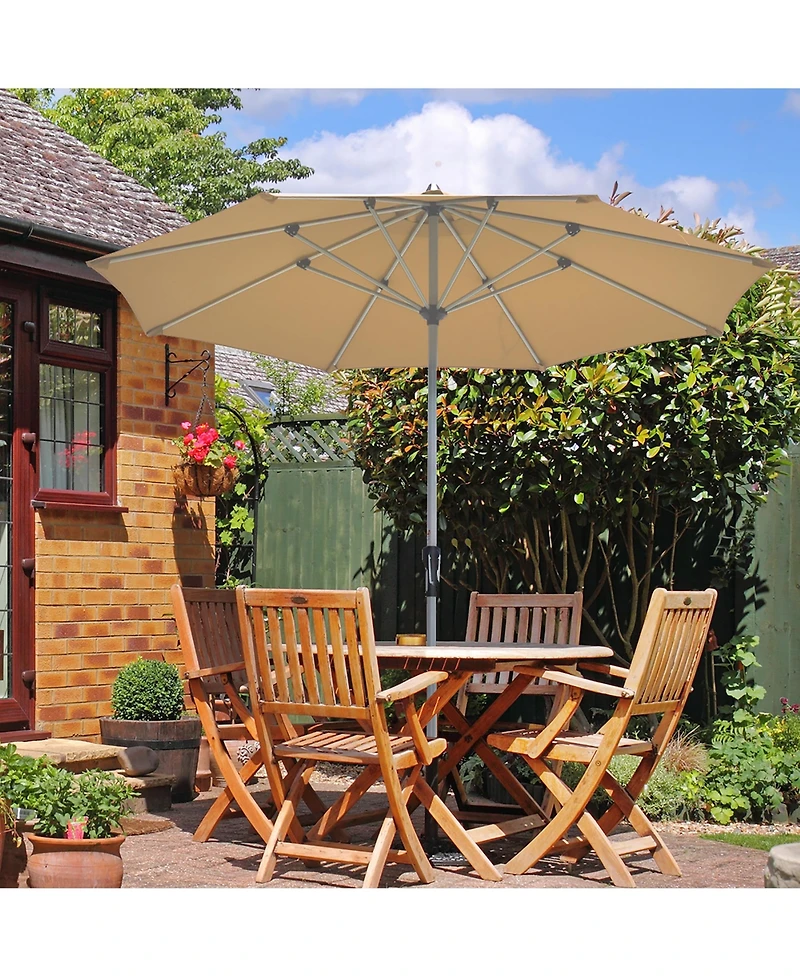 9' Patio Market Umbrella Table Aluminum Crank