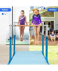 Costway Kids Gymnastics Parallel Bars Double Horizontal Bars Adjustable