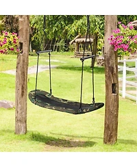 Saucer Tree Swing Surf Kids Outdoor Adjustable Swing Set w/ Handle