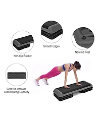 Fitness Aerobic Step Cardio Adjust 4'' - 6'' - 8''