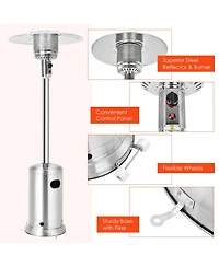 48000 Btu Stainless Steel Propane Patio Standing Heater