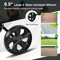 Costway Folding 2 Wheel Push Pull Golf Club Cart Trolley Swivel