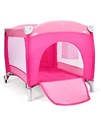 Costway Foldable Baby Crib Playpen Travel Infant Bassinet Bed