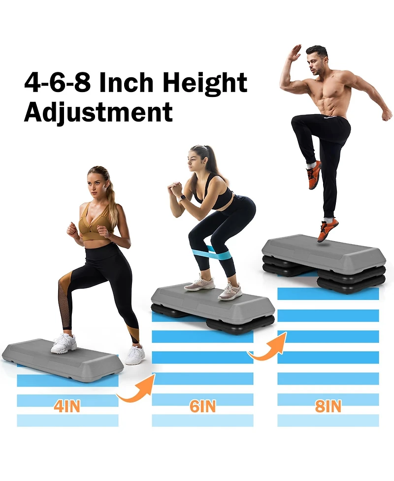 1pcs 29'' Adjustable Workout Fitness Aerobic Stepper Exercise Platform