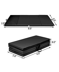 4' x 8' x 2'' Folding Gymnastics Mat Four Panels